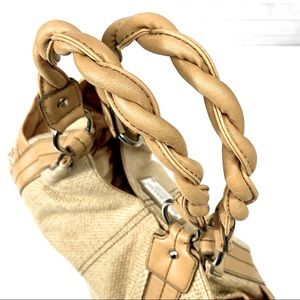 RELIC Natural Color Woven Fiber Straw Color Purse Hobo Bag. Like New